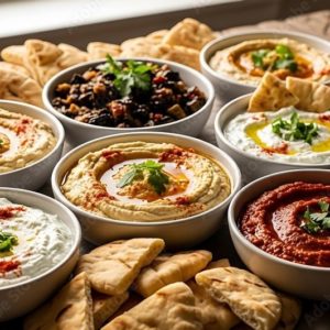 BUFFET LIBANAIS TRADITION (6 mézzés, 2 plats, 4 desserts)