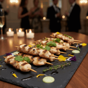 BROCHETTE DE POULET A LA PLANCHA