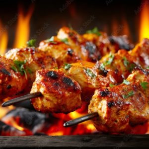 BROCHETTE DE POULET CUITE AU FEU DE BOIS (à l'unité)