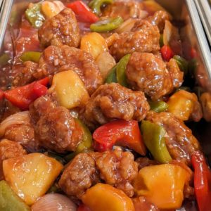 PORC SAUCE AIGRE DOUCE  (250g/pers)