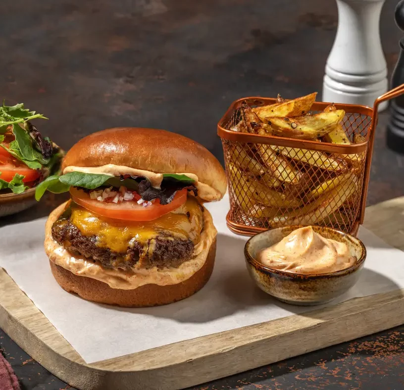 BURGER AU BOEUF ET AU CHEDDAR 400g (A commander pour l'animation burgers)