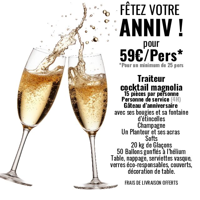 VOTRE ANNIV POUR 59€/Pers