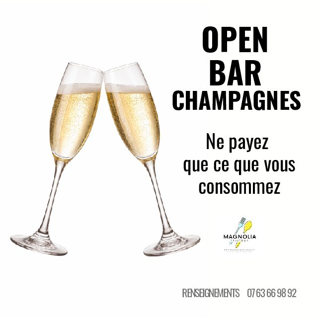 OPEN BAR CHAMPAGNES (Ne payez que ce vous consommerez)
