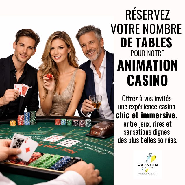 SOIRÉE CASINO (Choisissez votre nombre de tables pour une folle soirée !)