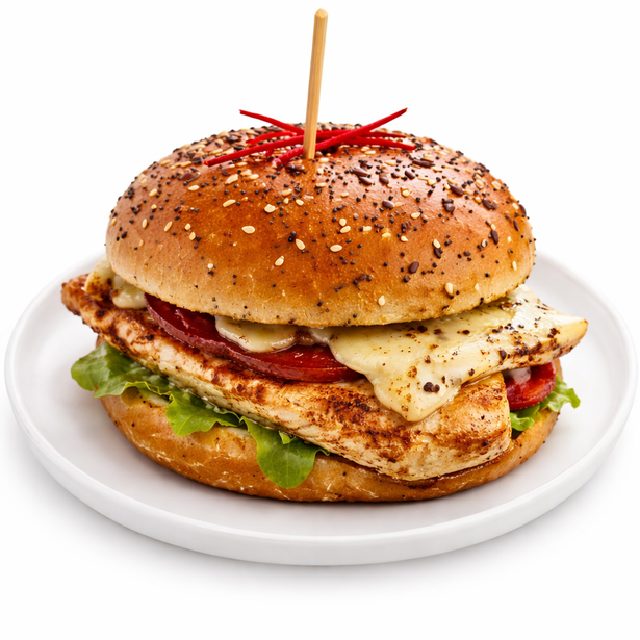 BURGER AU POULET FERMIER 400g (A commander pour l'animation burgers)