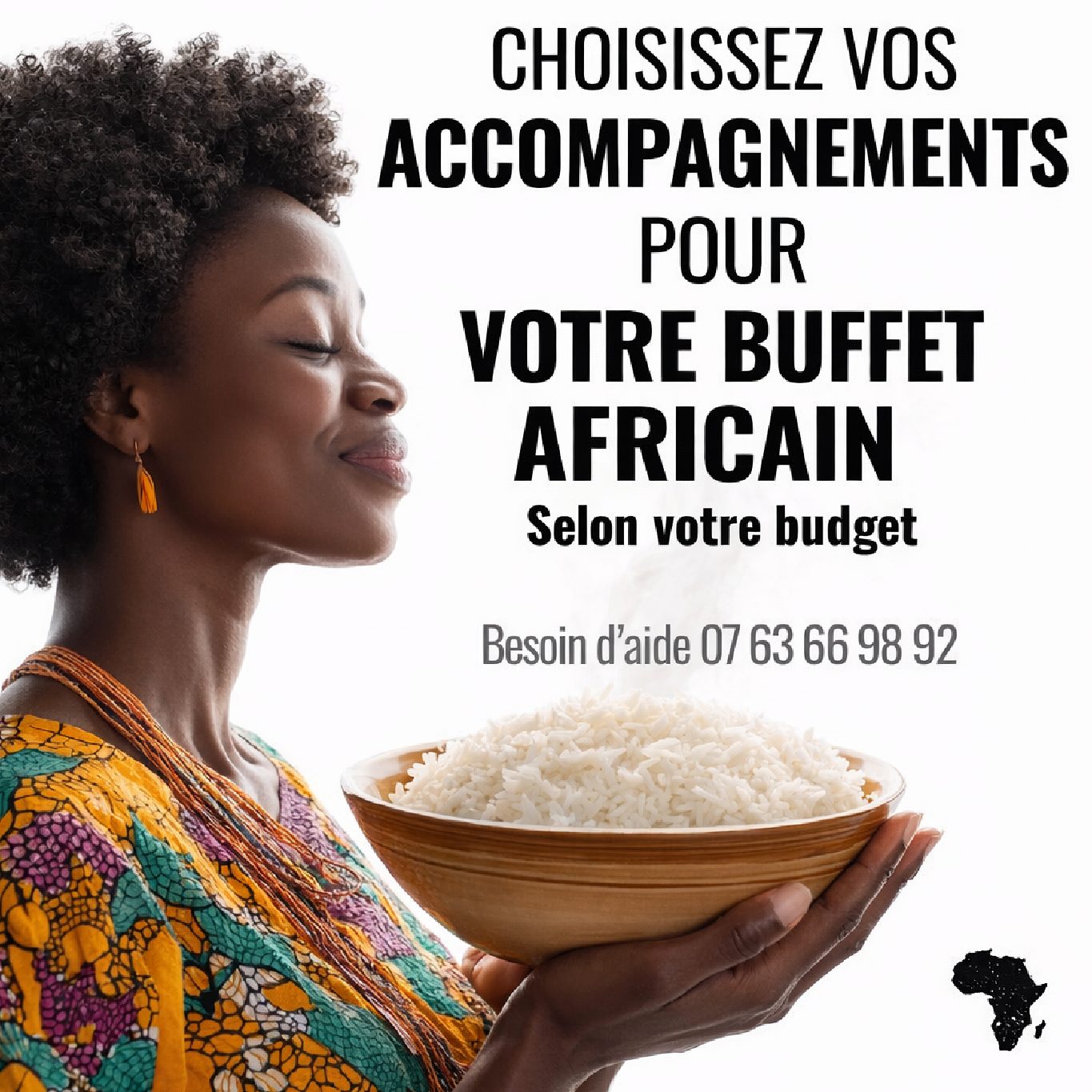 CHOIX D'ACCOMPAGNEMENTS POUR VOTRE BUFFET AFRICAIN