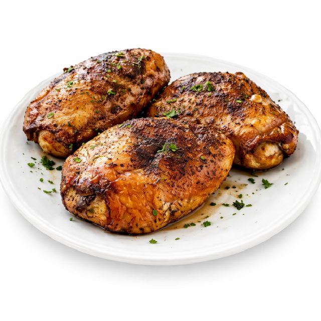 CUISSE DE POULET BOUCANÉ 350 GR (Minimum commande 5 parts)
