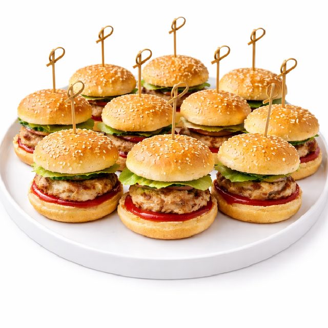 MINI CHEESEBURGERS (Minimum de commande 20 pièces 25g/Pièce)