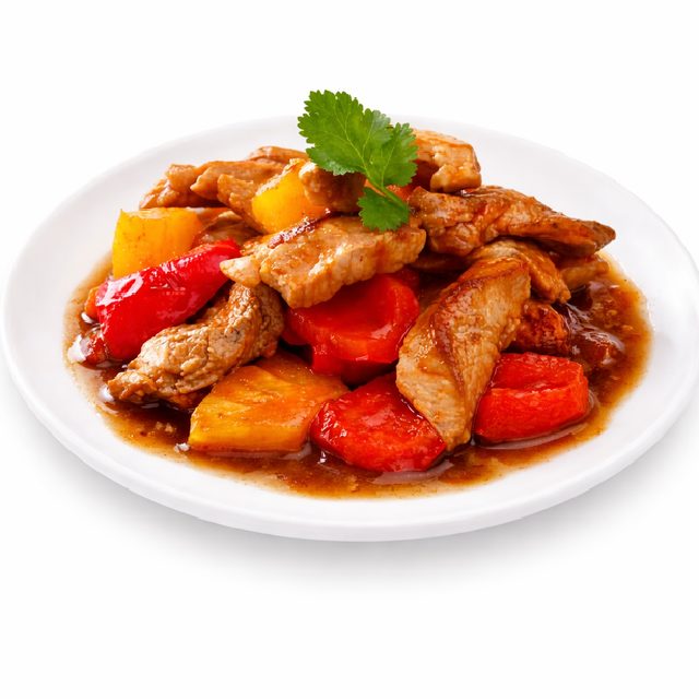 PORC SAUCE AIGRE DOUCE  (250g/pers)