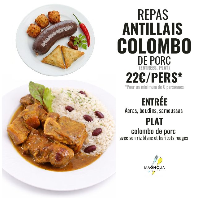 COLOMBO DE PORC  (Entrée + plat -Pour minimum 6 personnes)