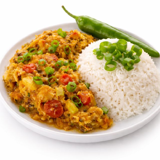 ROUGAIL DE MORUE (Minimum de commande 5 plats 300g/Pers)