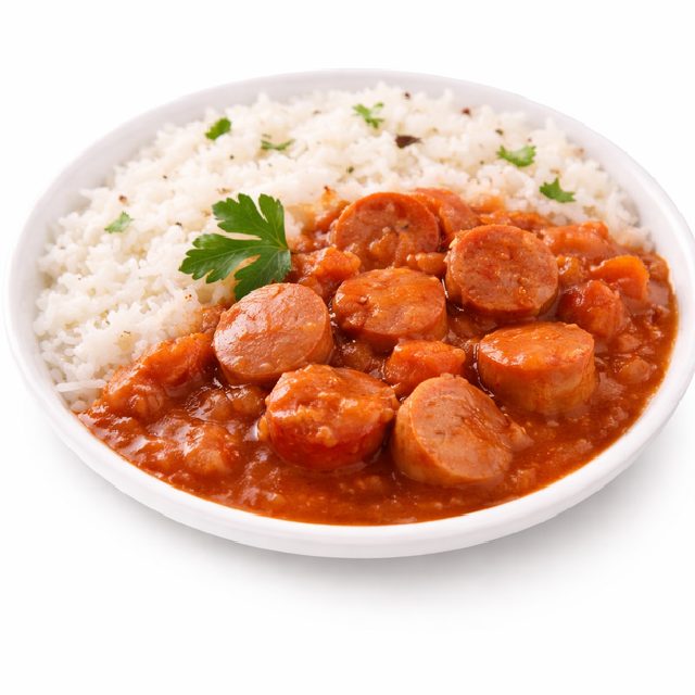 ROUGAIL SAUCISSES (Minimum de commande 5 plats - 300g la part)